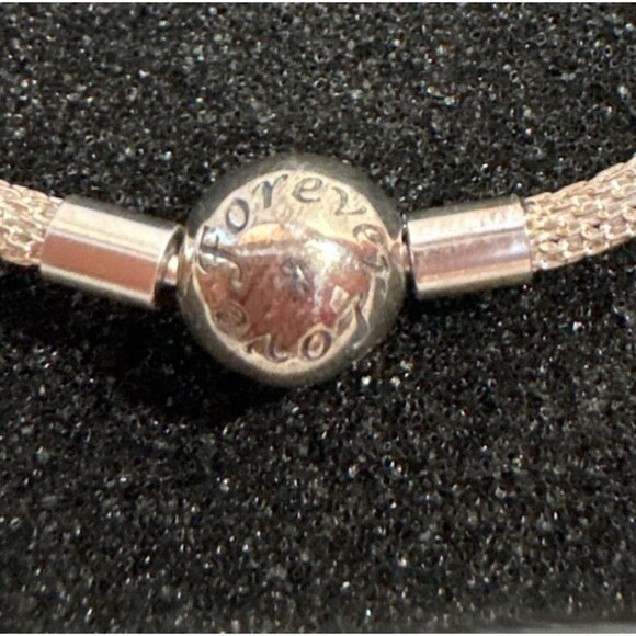 LaMenars 925 Sterling Silver Forever Love Charm Bracelet 21cm In Gift Box - Picture 5 of 12